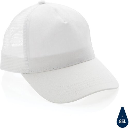 Recycled katoenen trucker cap Wit