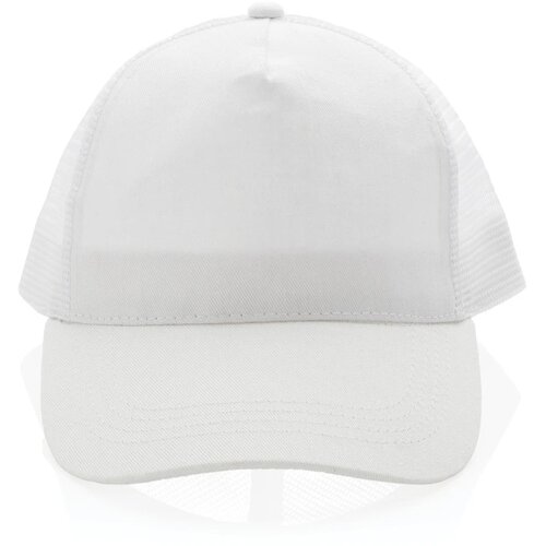 Recycled katoenen trucker cap Wit