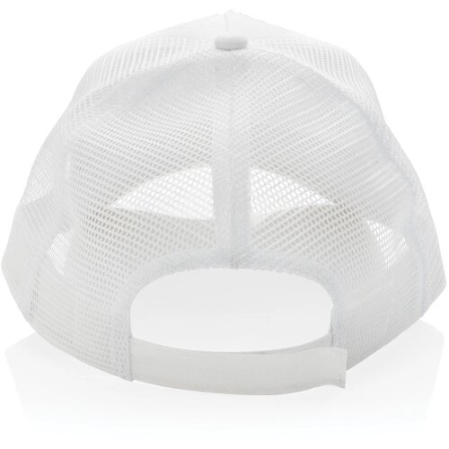Recycled katoenen trucker cap Wit