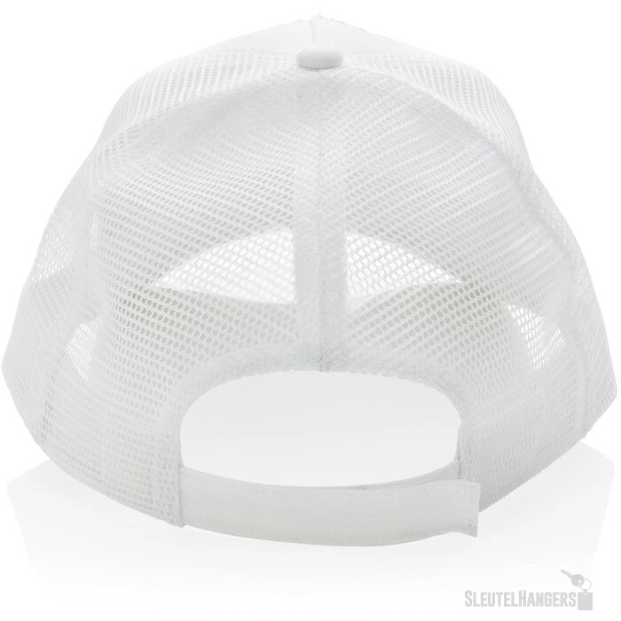Recycled katoenen trucker cap Wit