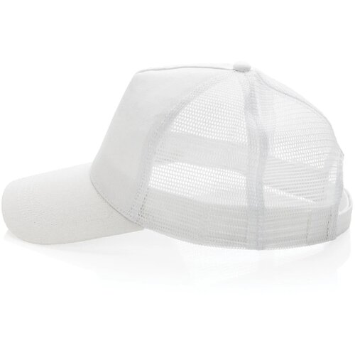 Recycled katoenen trucker cap Wit