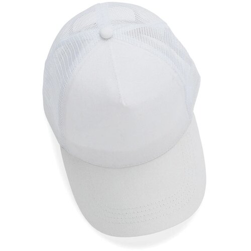 Recycled katoenen trucker cap Wit