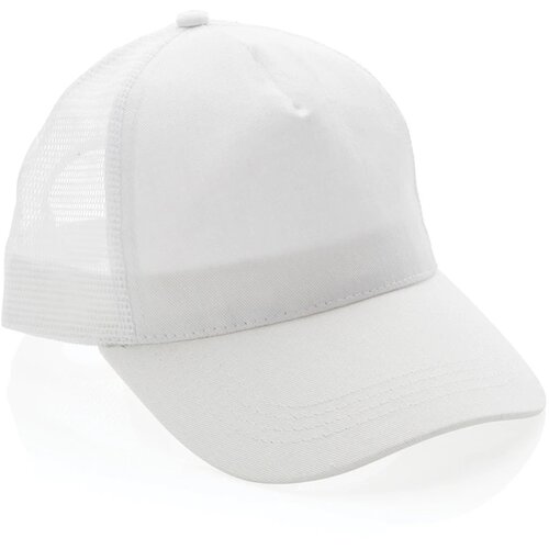 Recycled katoenen trucker cap Wit