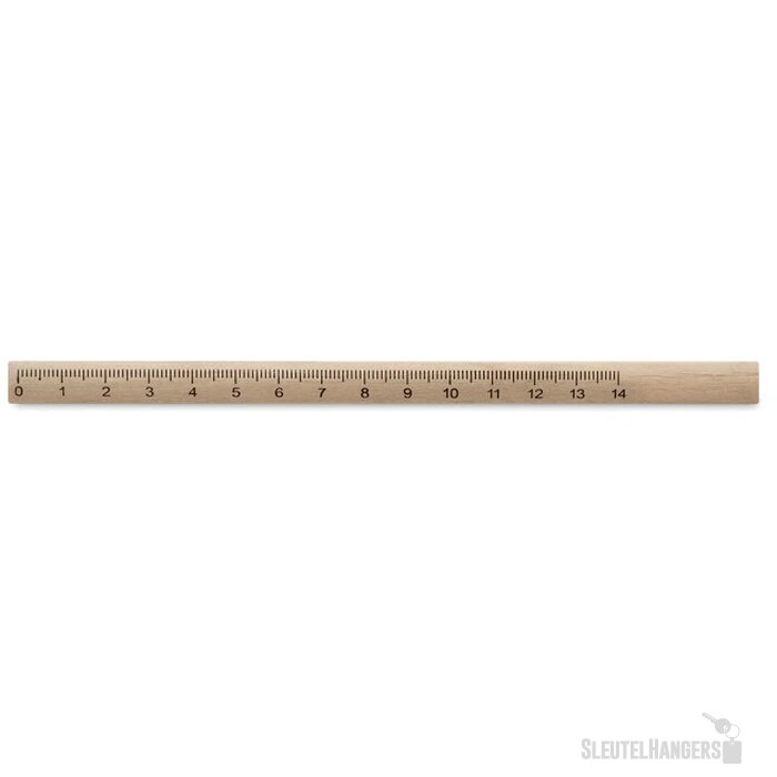 Timmermanspotlood met liniaal Bruin