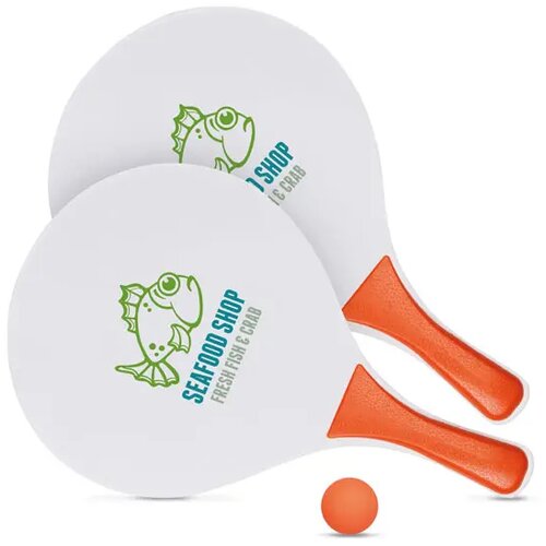 Beach tennis set Oranje