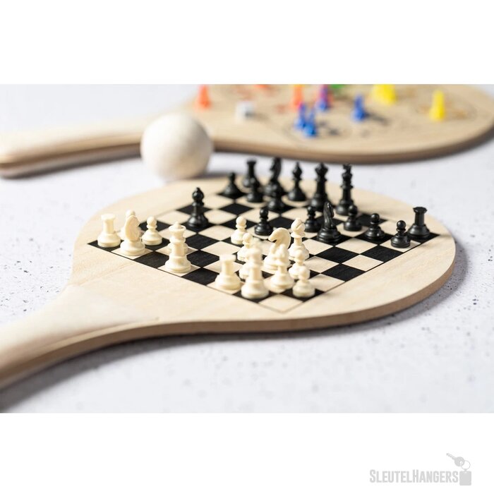 Beachball set met bordspellen Naturel