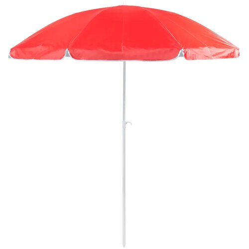Grote parasol met kantelbare stok Rood