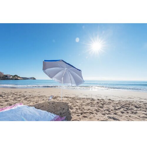 Grote parasol met kantelbare stok Blauw