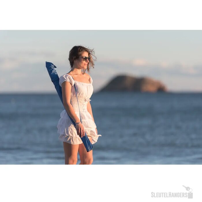 Grote parasol met kantelbare stok Blauw