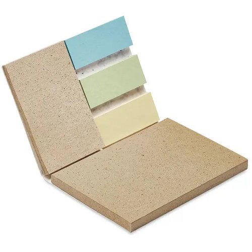 Mapje met sticky notes van groeipapier Wit
