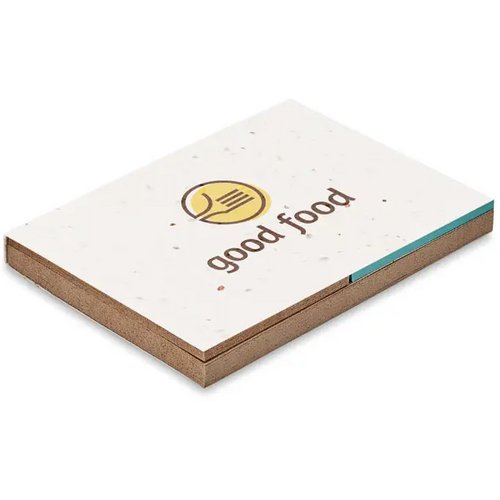 Mapje met sticky notes van groeipapier Wit