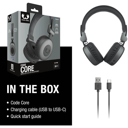 Fresh 'n Rebel Code Core Koptelefoon Donkergrijs