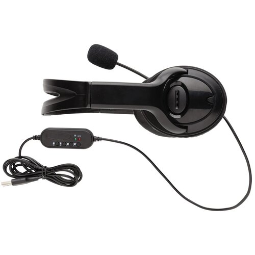 Over ear werk hoofdtelefoon met kabel zwart
