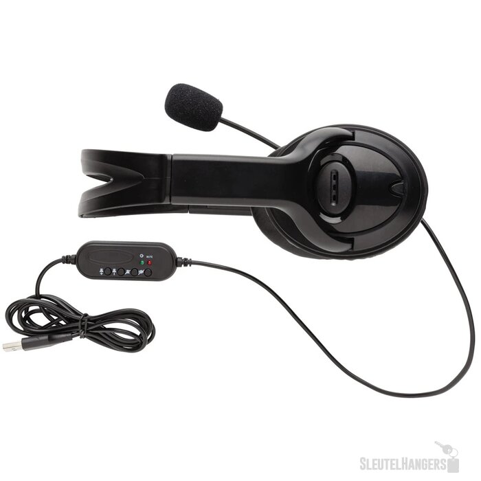 Over ear werk hoofdtelefoon met kabel zwart