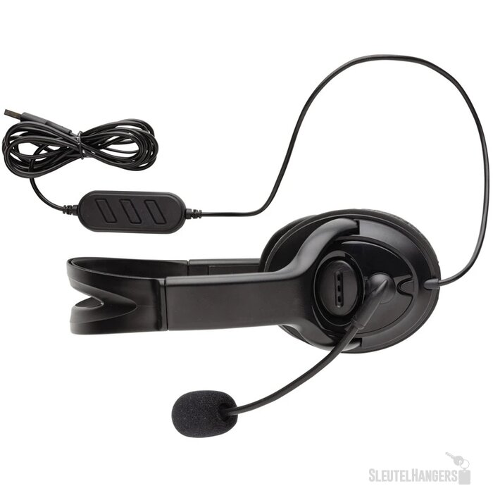 Over ear werk hoofdtelefoon met kabel zwart