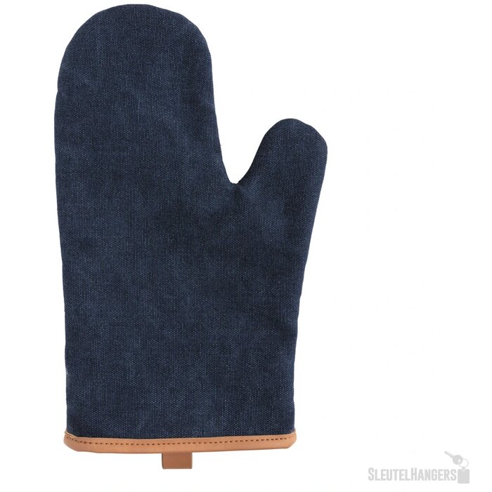 Deluxe canvas ovenhandschoen blauw