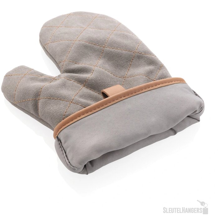 Deluxe canvas ovenhandschoen grijs