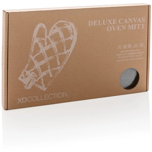 Deluxe canvas ovenhandschoen grijs