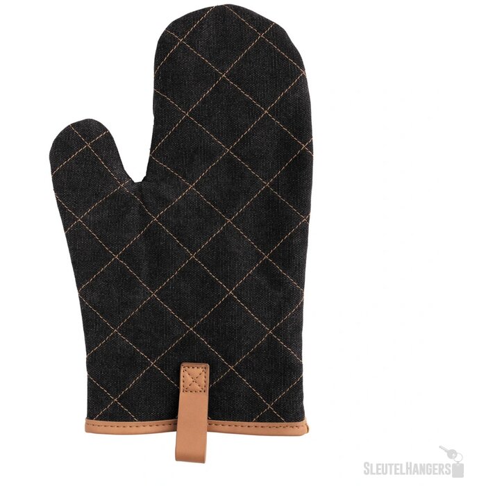 Deluxe canvas ovenhandschoen zwart