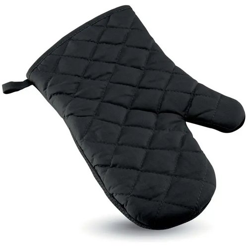 Katoenen ovenwant met rubber Zwart