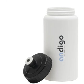 Sugarcane Bio Bidon (500 ml) Wit/Zwart Sugarcane Bio Bidon (500 ml) Wit/Zwart