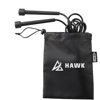 Sport springtouw in RPET zakje Zwart