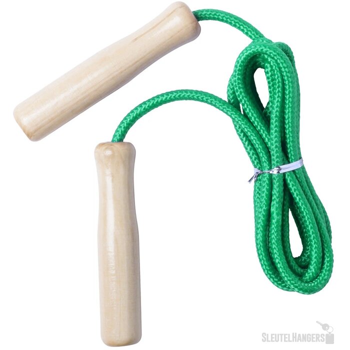 Houten springtouw Groen