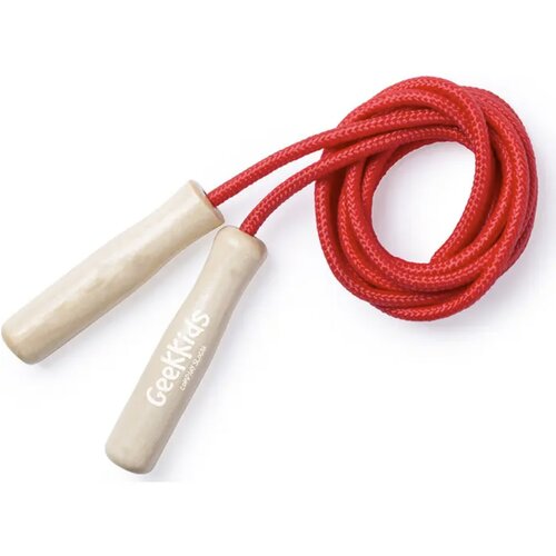 Houten springtouw Rood