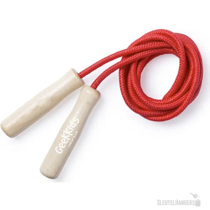 Houten springtouw Rood