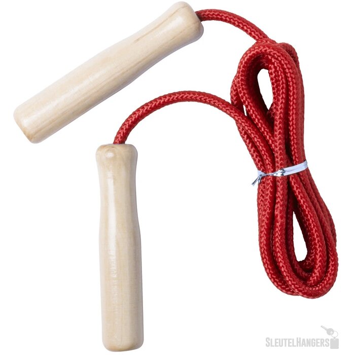 Houten springtouw Rood