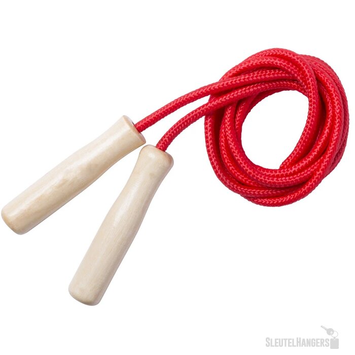 Houten springtouw Rood