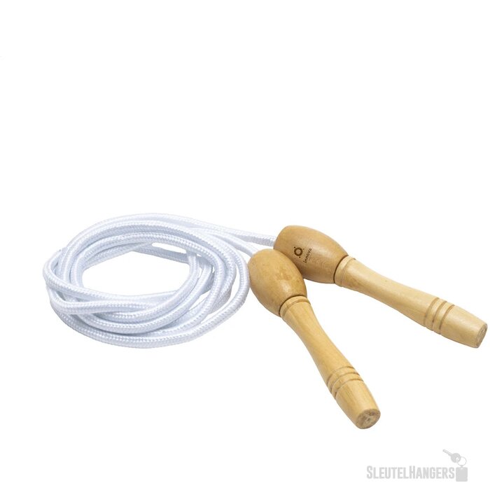 Springtouw met houten handvatten