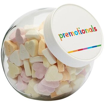 Glazen snoeppot met snoep (870 ml) Transparant