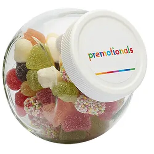 Glazen snoeppot met snoep (395 ml)