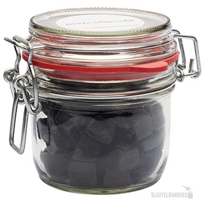 Glazen weckpotje met snoep (125 ml) Transparant