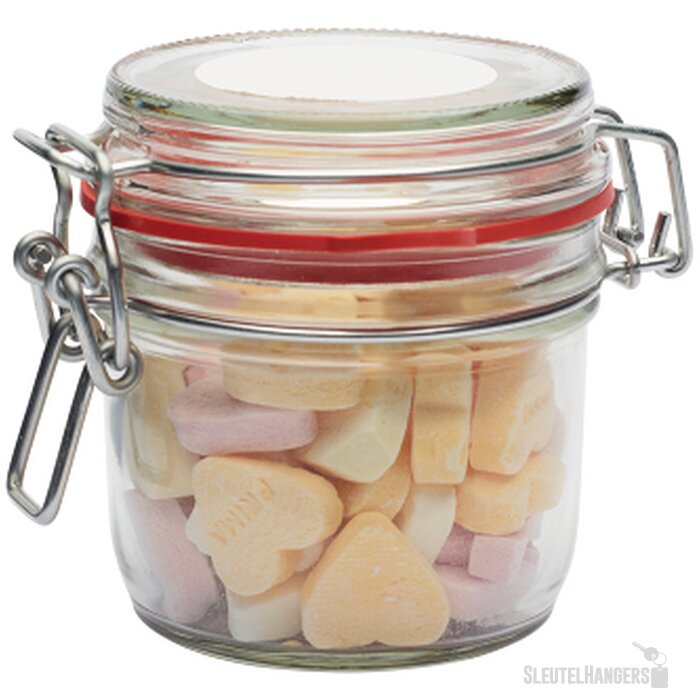 Glazen weckpotje met snoep (125 ml) Transparant
