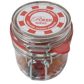 Glazen weckpotje met snoep (255 ml) Transparant