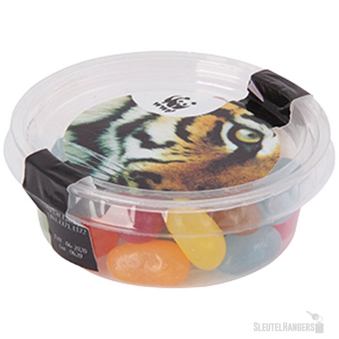 Biodegradable bakje met snoep (40 gram) Transparant