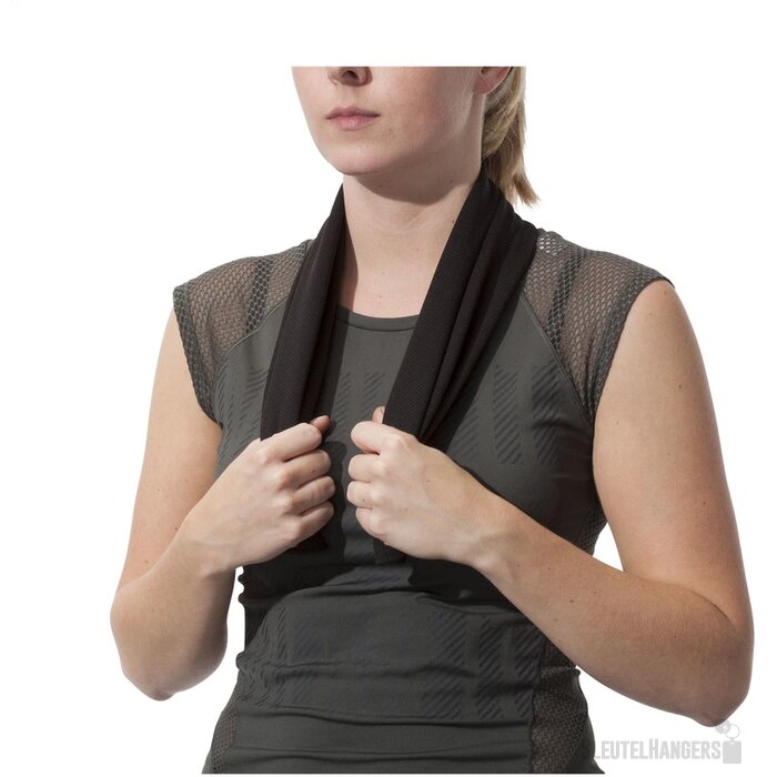 Koelhanddoek in transparante koker Zwart