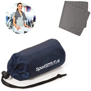 Fitness handdoek in zakje Blauw