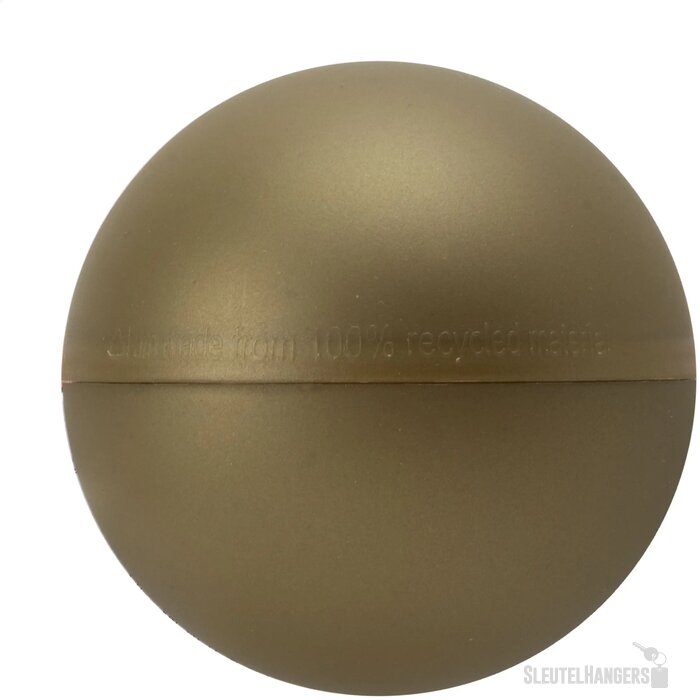 Gerecycled kunststof kerstbal (Ø 7 cm) Goud