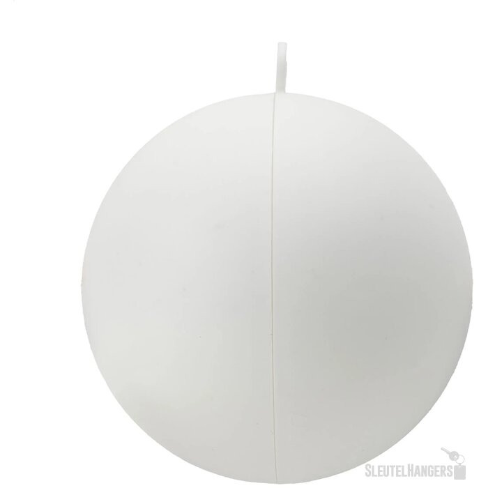 Gerecycled kunststof kerstbal (Ø 7 cm) Wit