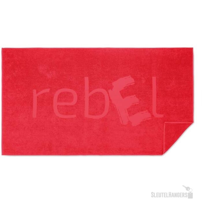 Geweven strandlaken met reliëf