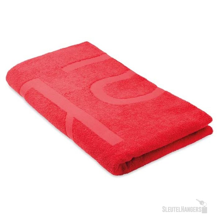 Geweven strandlaken met reliëf