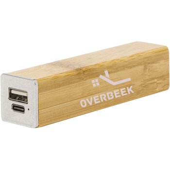Kleine eco powerbank (2.200 mAh) Naturel