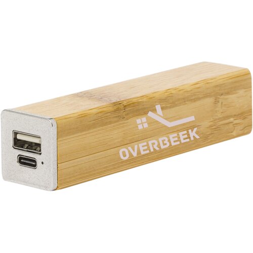 Kleine eco powerbank (2.200 mAh) Naturel