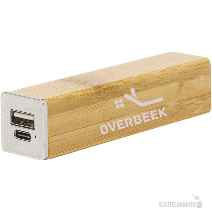 Kleine eco powerbank (2.200 mAh) Naturel