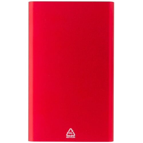 Gerecycled aluminium powerbank (4.000 mAh) Rood