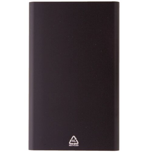 Gerecycled aluminium powerbank (4.000 mAh) Zwart