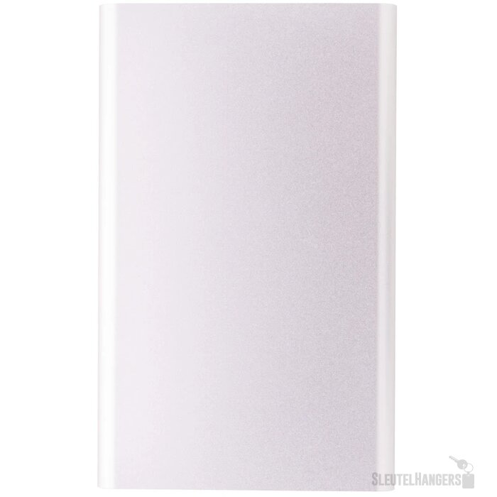 Gerecycled aluminium powerbank (4.000 mAh) Zilver